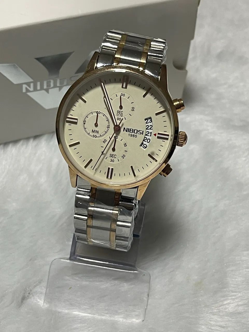 Relógio Nibosi Rose Branco | Design Sofisticado, Elegância e