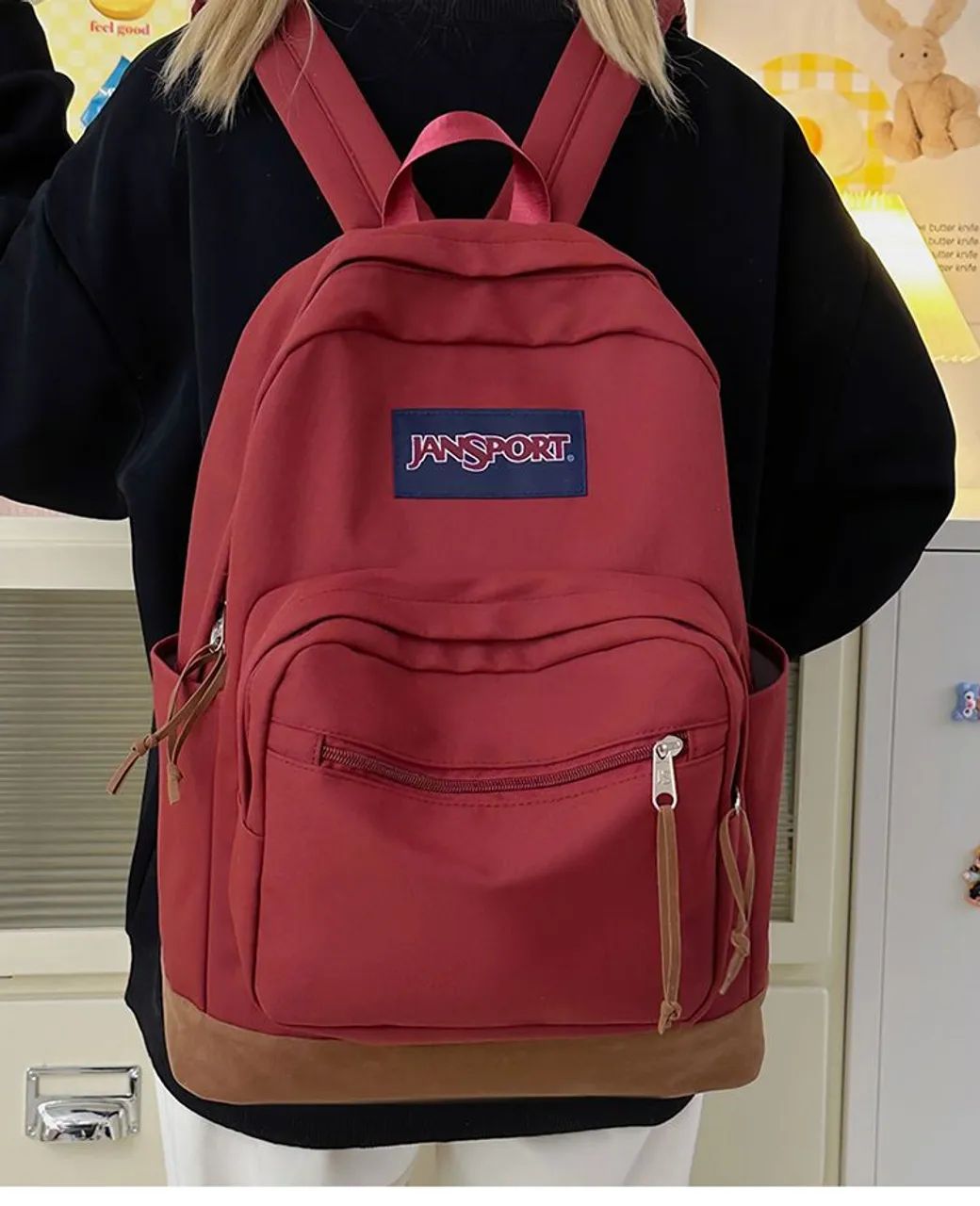 Mochila JanSport Right Pack Original 31L Russett Red Notebook 15 Polegadas - Foto 3