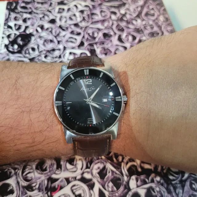 Relógio Kenneth Cole New York KC1831 Original 42mm Mostrador Preto