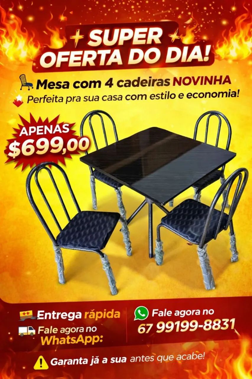 Mesa de jantar nova oferta hoje entrego 