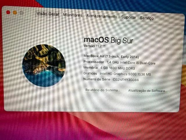 Macbook Air 13 polegadas modelo A1466 de 2014 - Foto 3