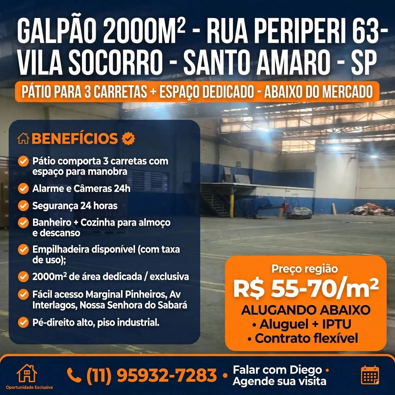 Galpão para locação (Espaço dedicado )
