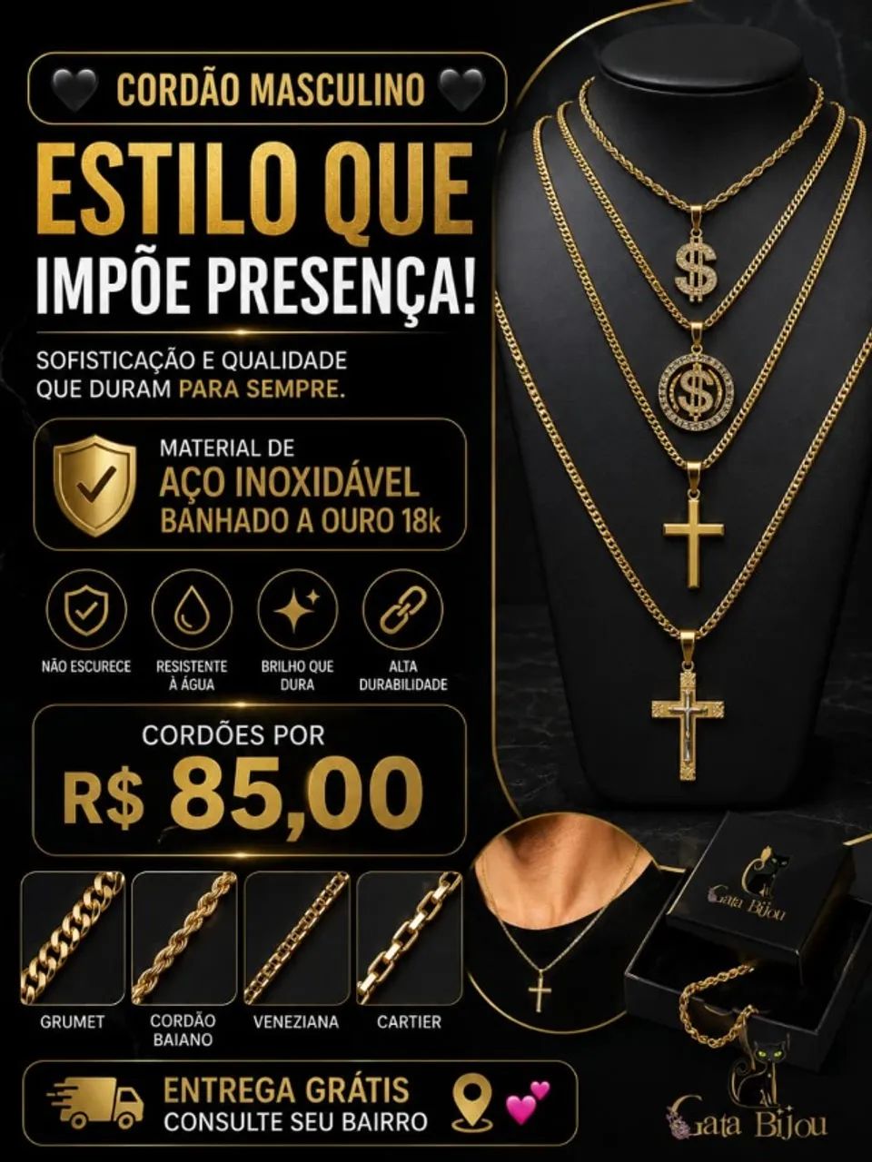 Cordão masculino