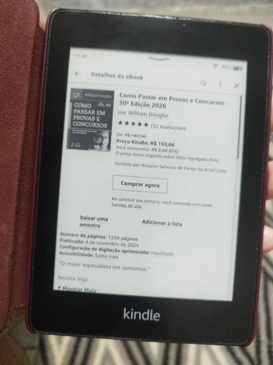 Amazon Kindle 7 geração paperwhite 