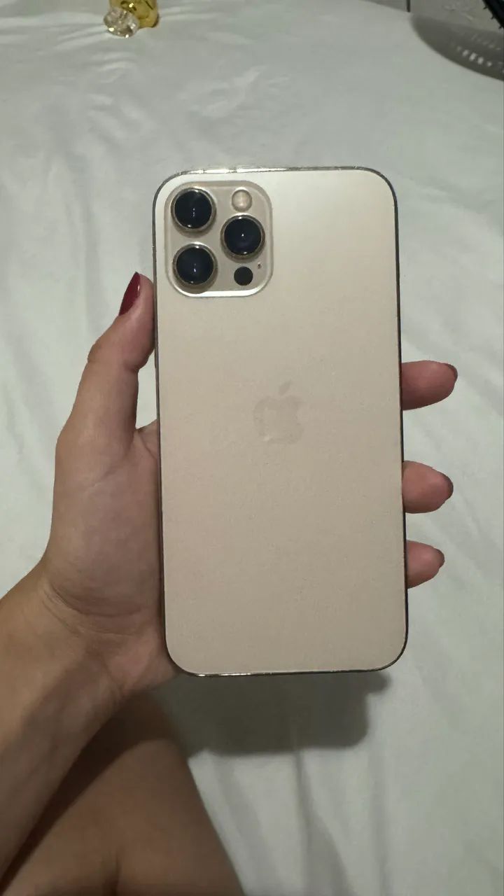 12 iPhone ID可 Face SIMフリー ゴールド 128GB 12pro iPhone Pro Smartphones e Celulares - OK ID Face Conservado Max スマートフォン本体
