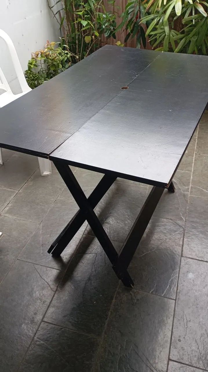 Mesa dobrável em madeira 1,20x0,70cm - Foto 4
