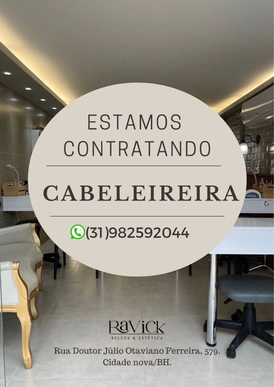 Emprego: Cabeleireira com experiência.