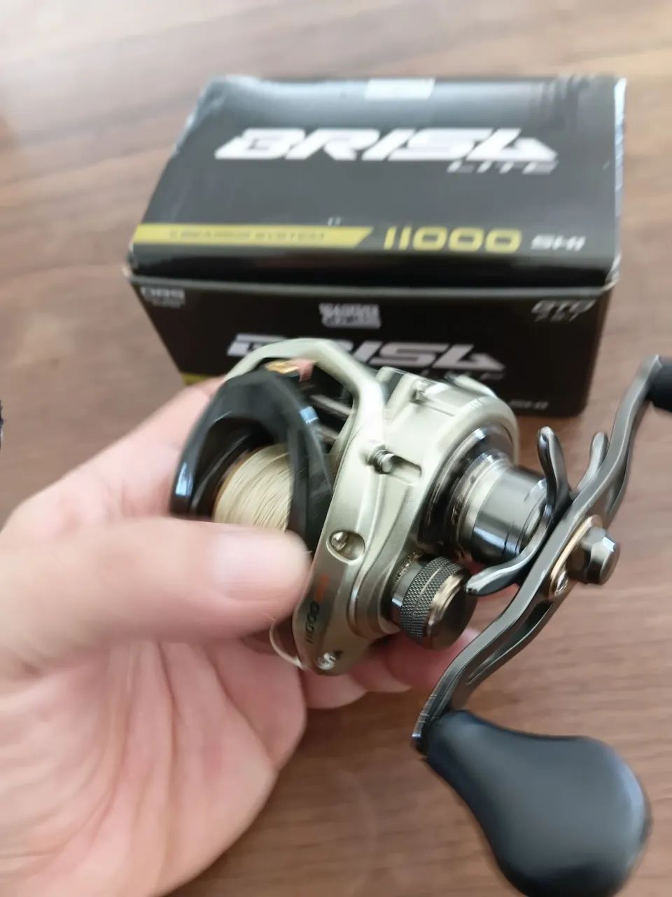 Carretilha Marine Sports Brisa Lite 11000 SHI - manivela lado direito - Foto 2