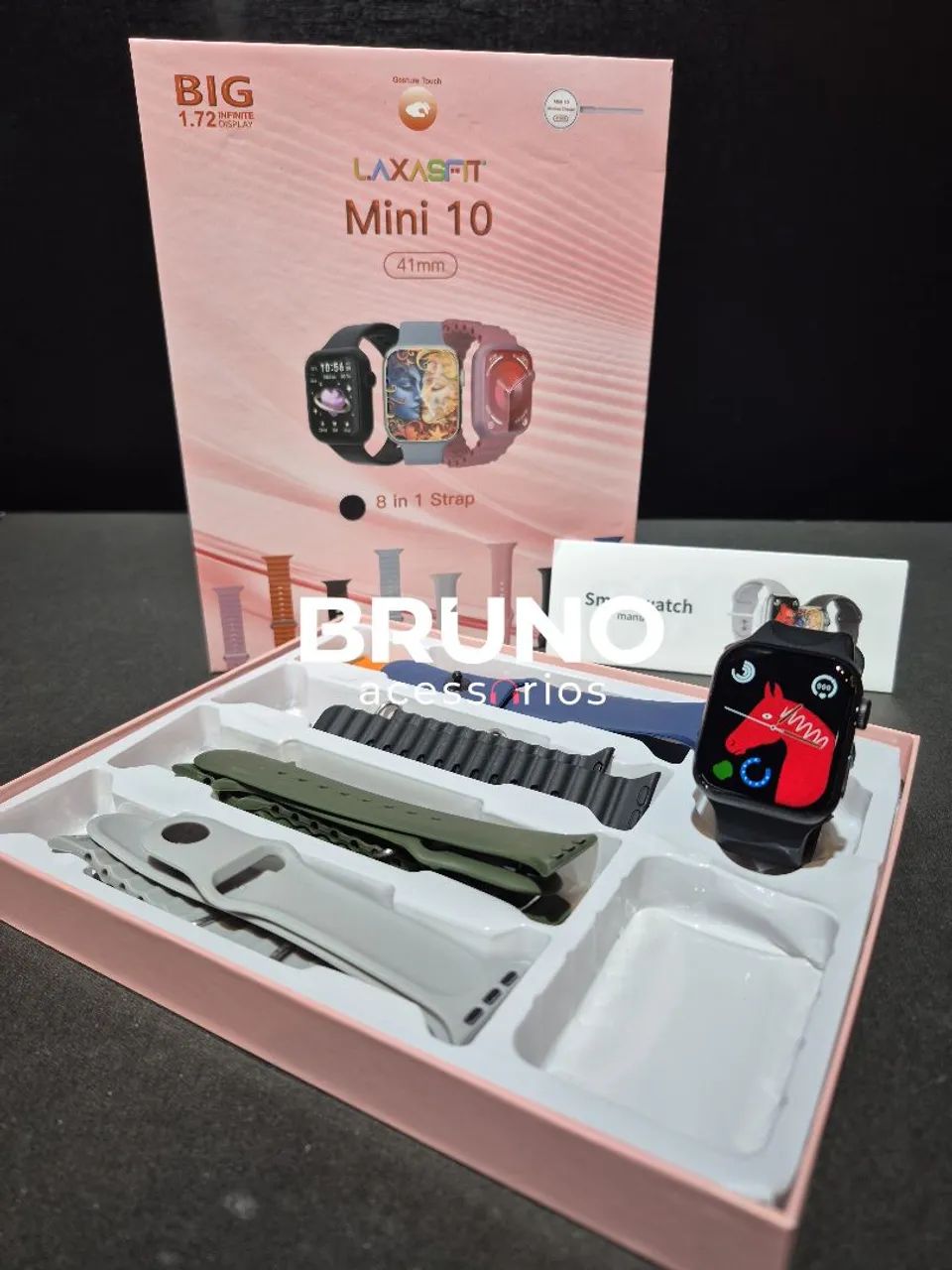 Smartwatch Laxasfit Mini 8 pulseiras - Foto 3