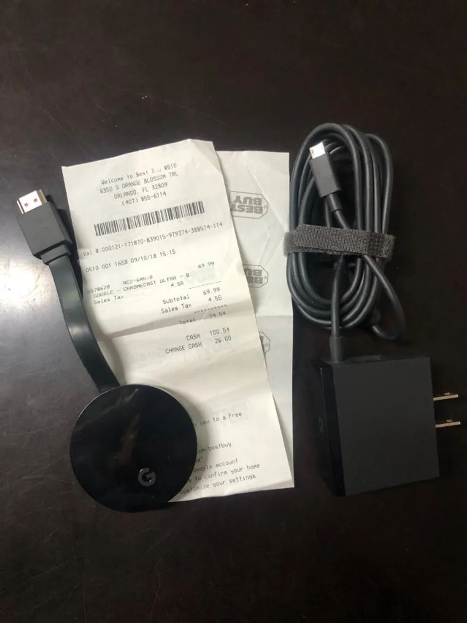 Chromecast Ultra 4K Original Google + Fonte Original + Nota Fiscal