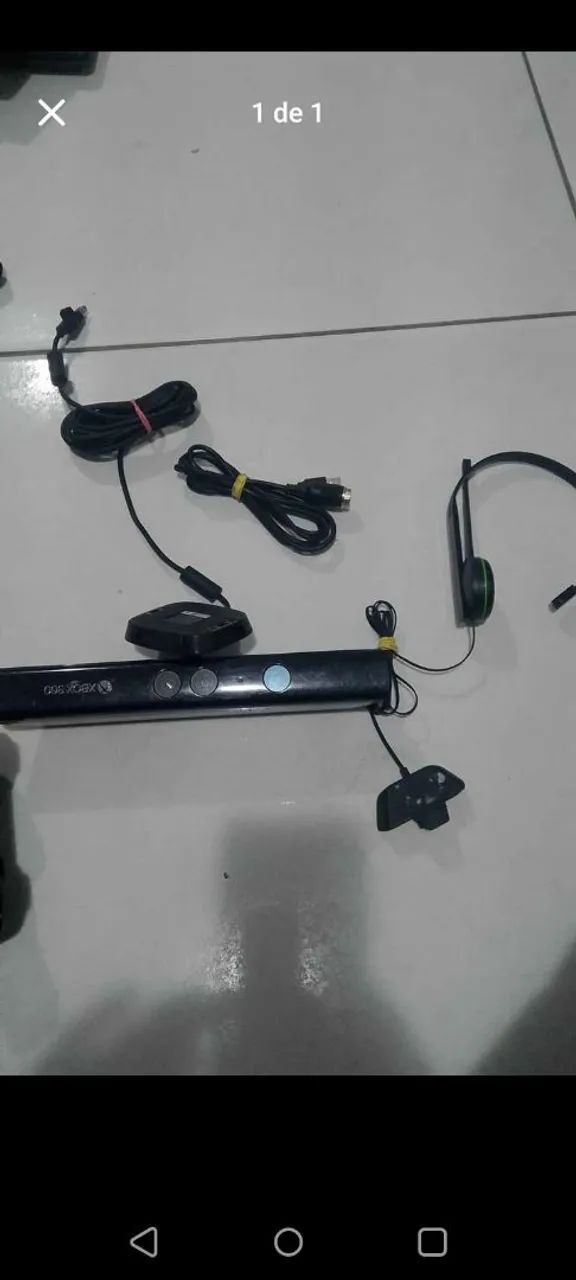 Kinect + fone e cabo 