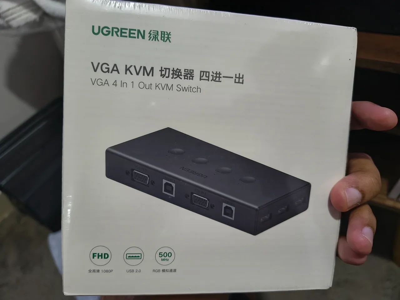 Switch Box Compartilhamento Kvm com 4 Portas VGA 3x Usb A 4x Usb - Foto 2