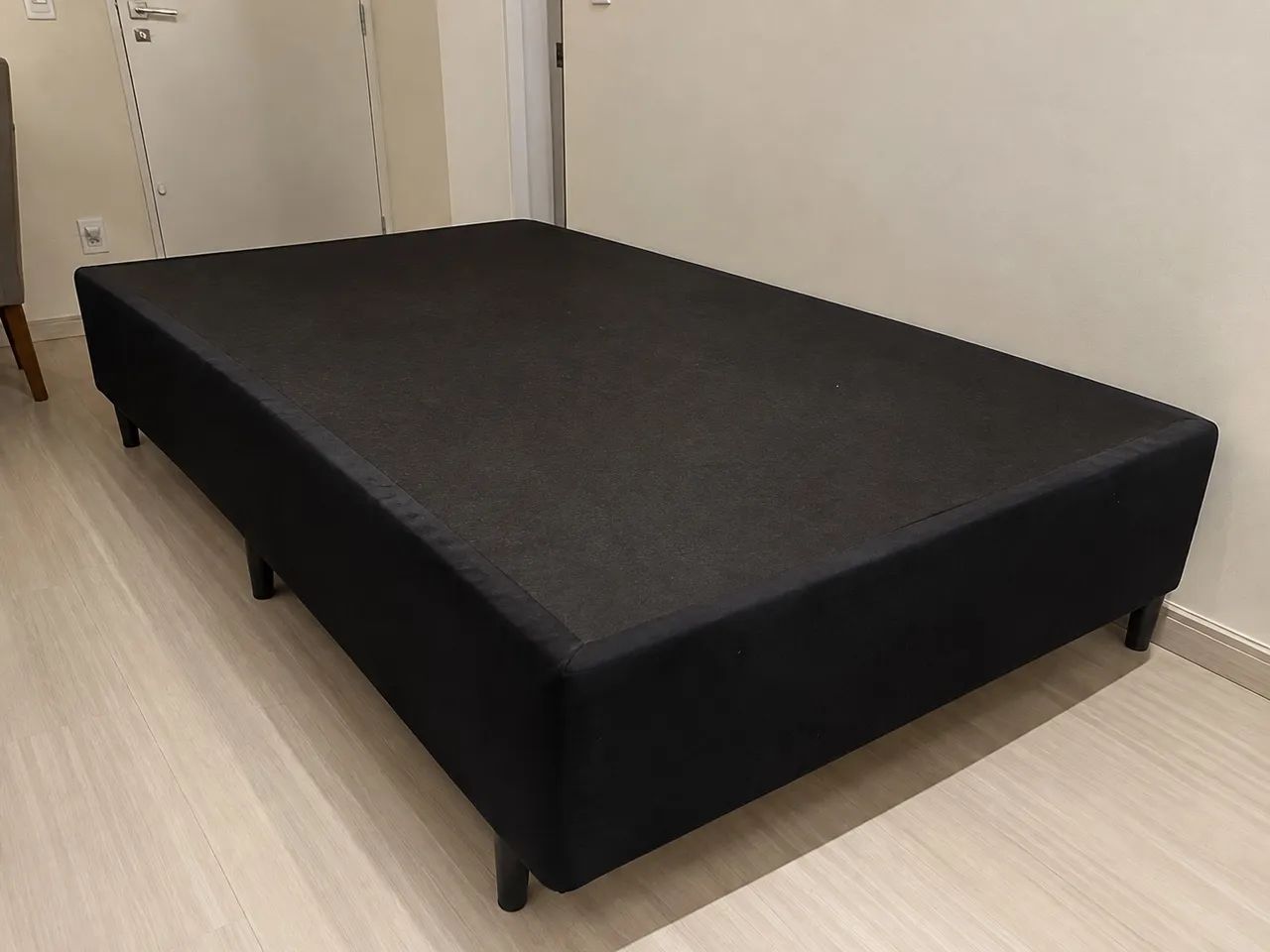 Base Cama Box Casal - cor preta  - Sem Colchão