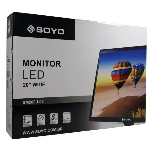 Monitor 20" Soyo, 75Hz, 5ms, Led HD, HDMI e VGA - SM200-L02 - Foto 5