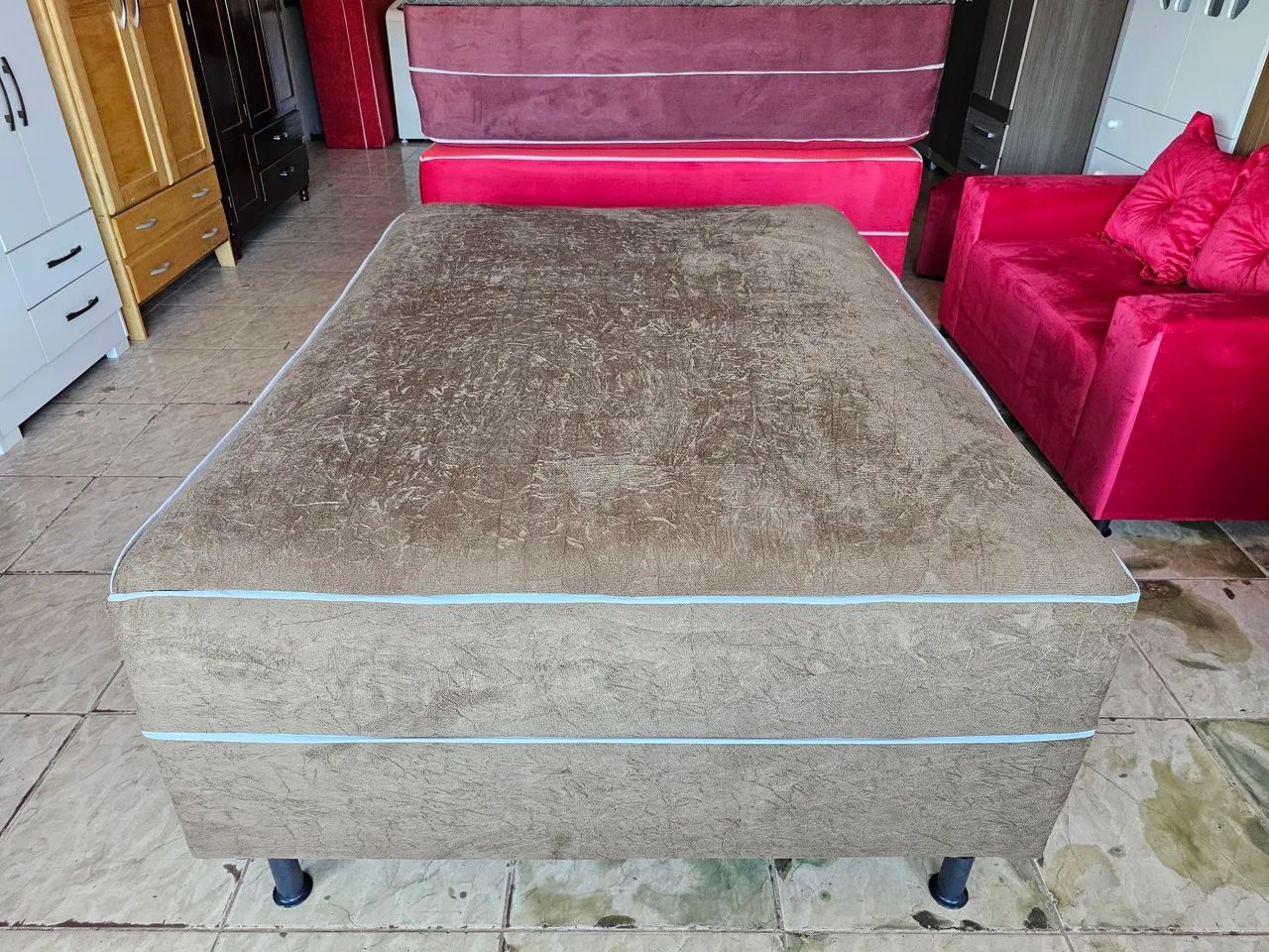 Cama casal molas ensacada nova  - Foto 3