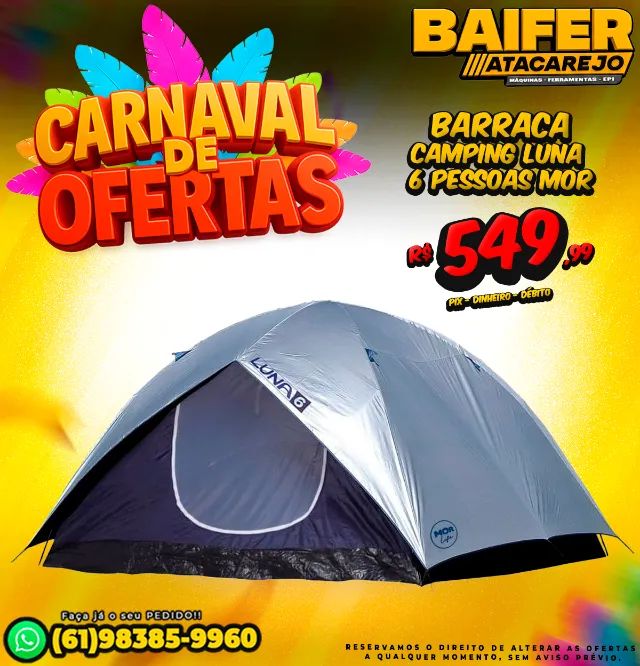 Barraca Camping Luna 6 Pessoas Mor