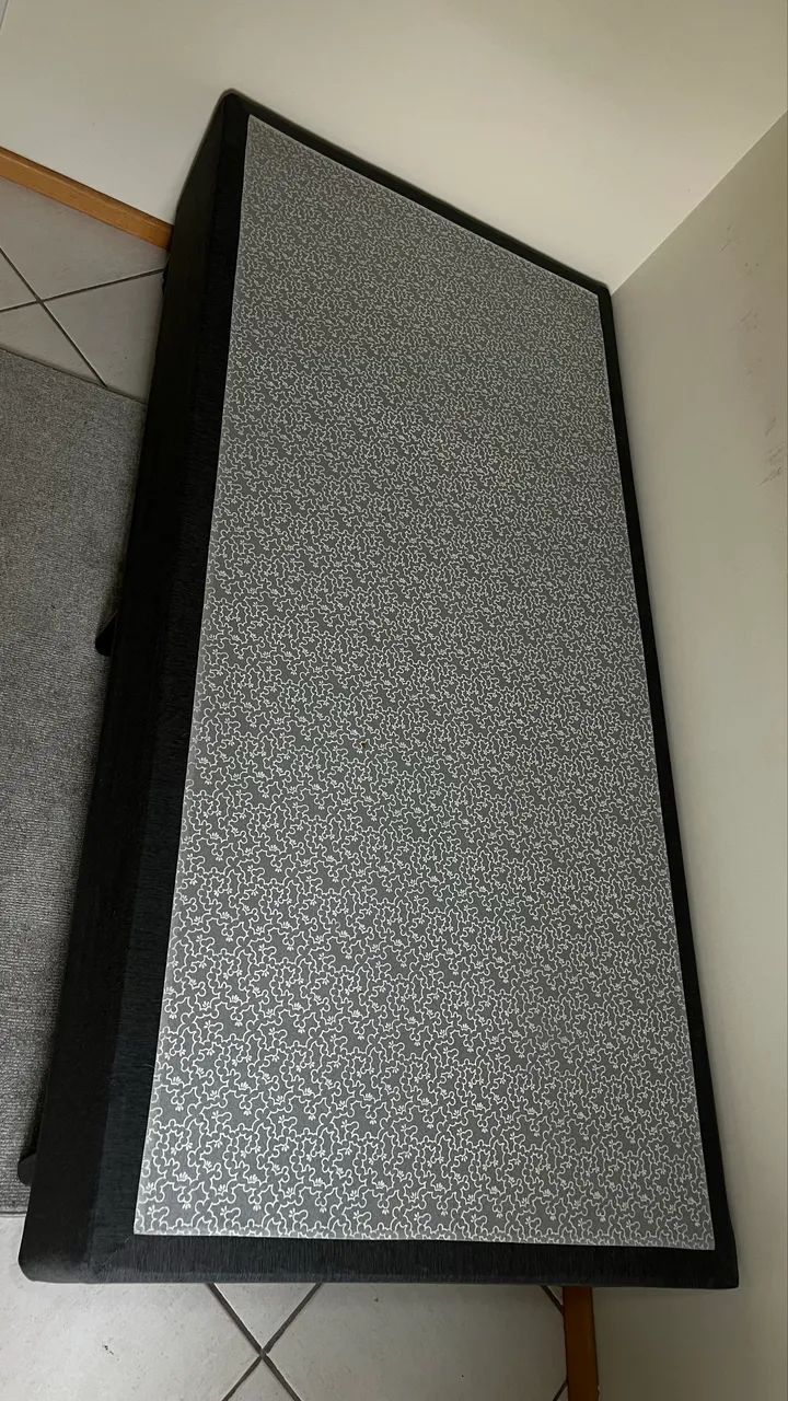 Base Box Solteiro 88x188 cm | Pés de Madeira | Em perfeito estado - Foto 2