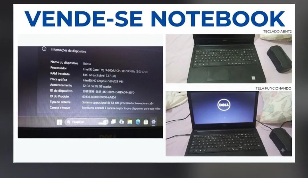 Notebook Dell a venda  - Foto 4