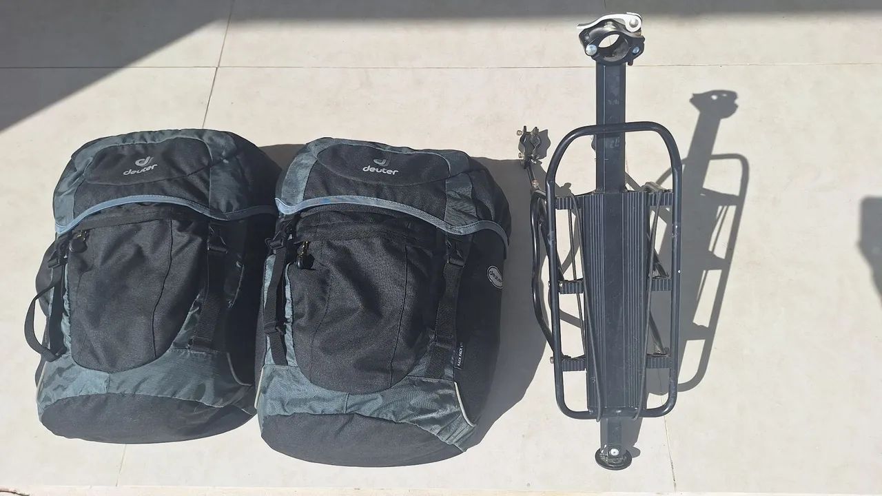 Conjunto Alforge para Bike DEUTER + Bagageiro Traseiro  - Foto 2
