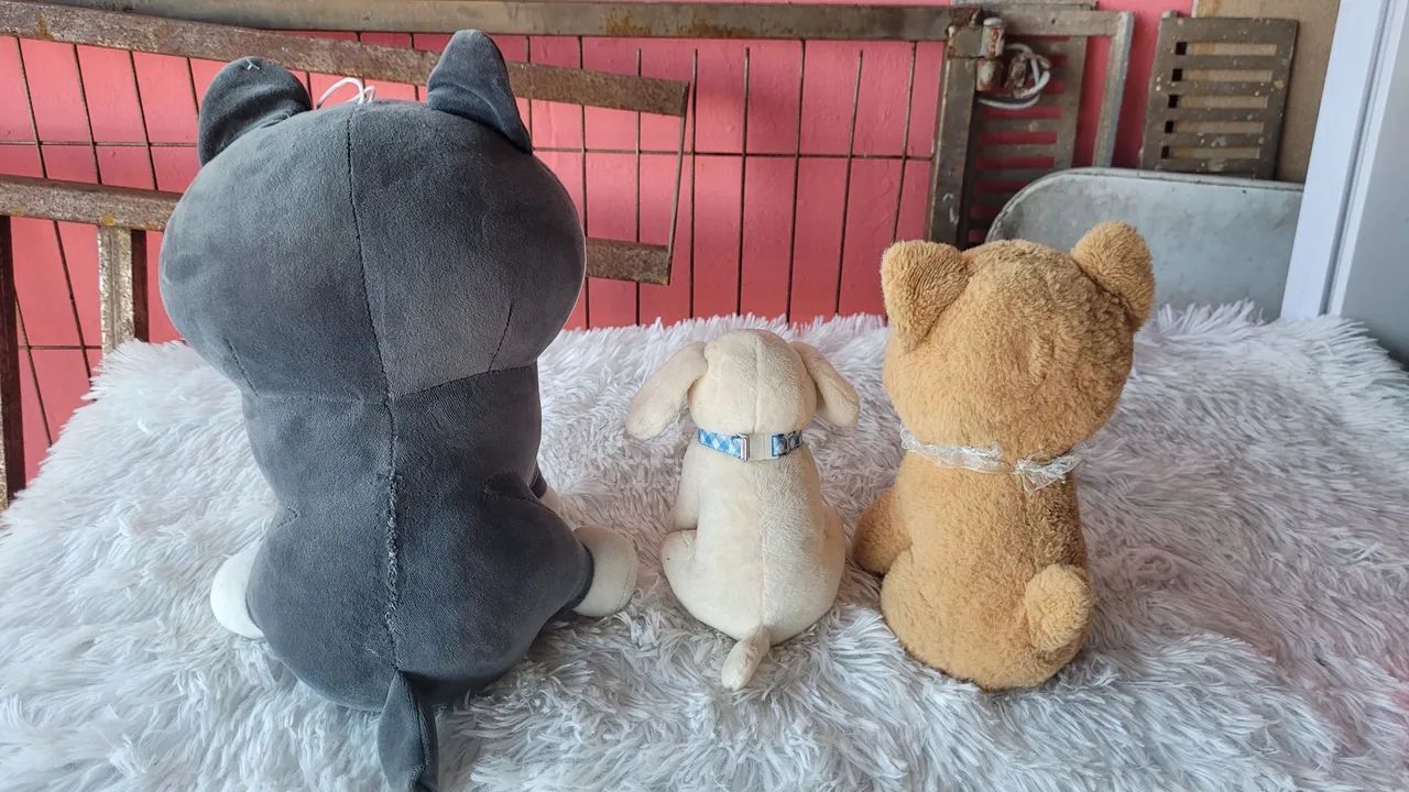 3 cachorrinhos de pelúcia  - Foto 5