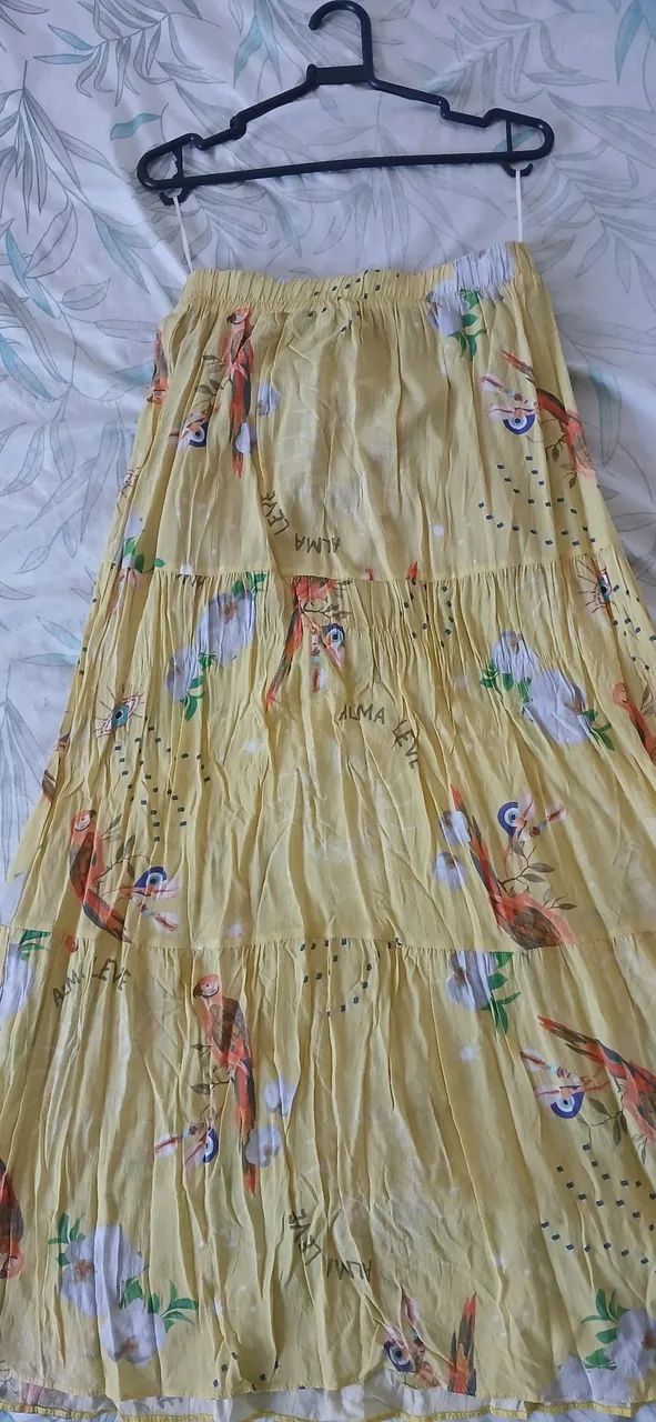Saia longa estampada