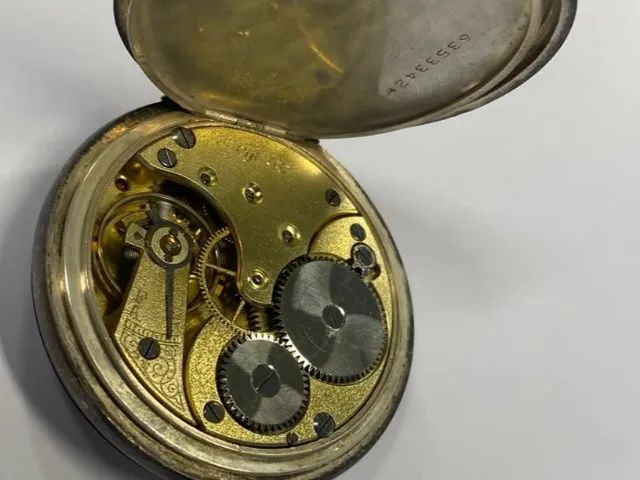 relógio de bolso omega prata anos 1920 funcionando - Foto 2