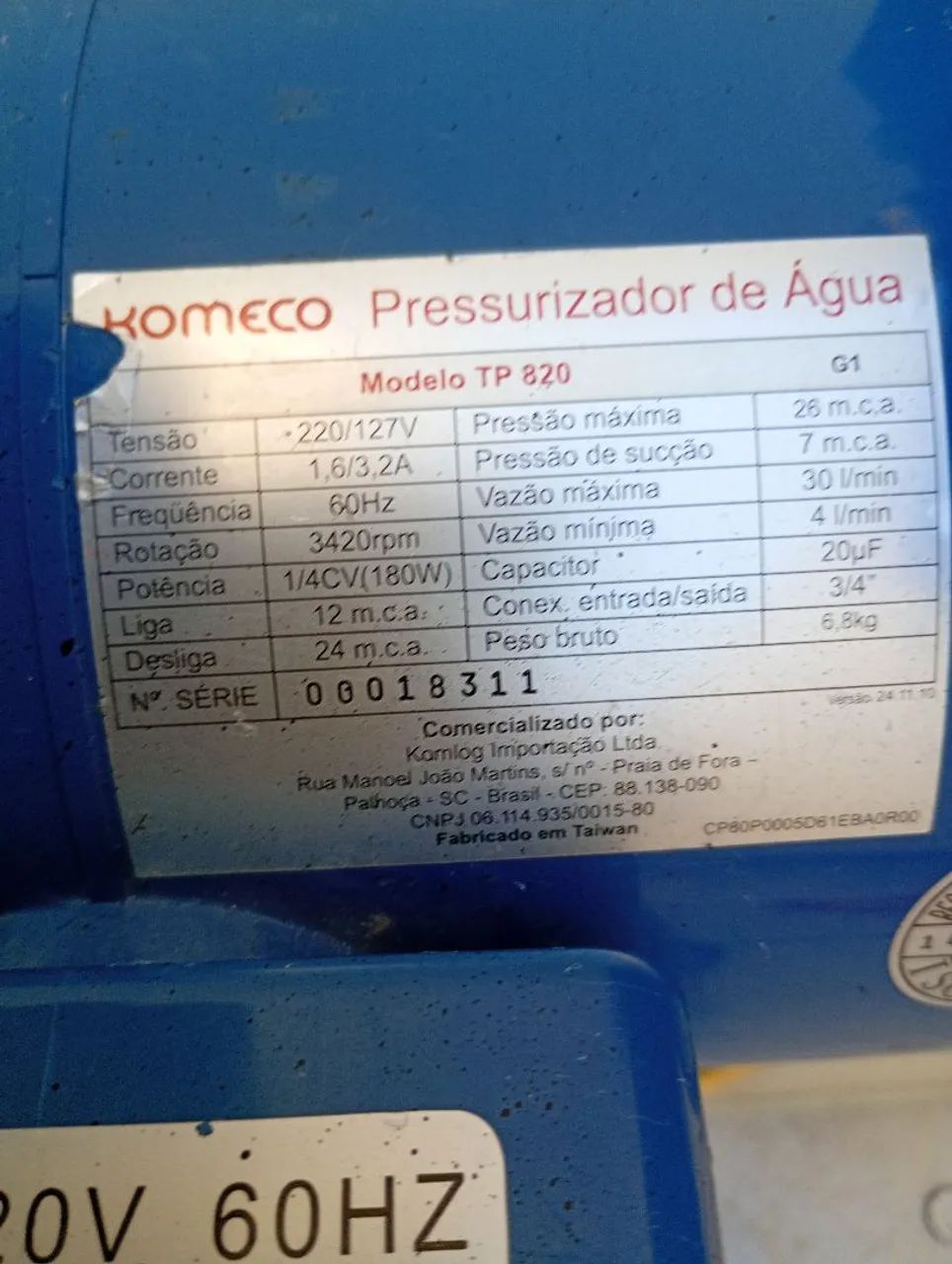 pressurizador komeco 1/2 cv bivolt - Foto 5