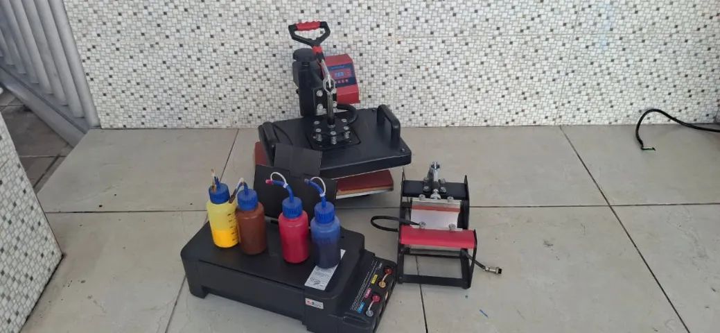 Prensa completa de Sublimação + Impressora + Materiais - Foto 4