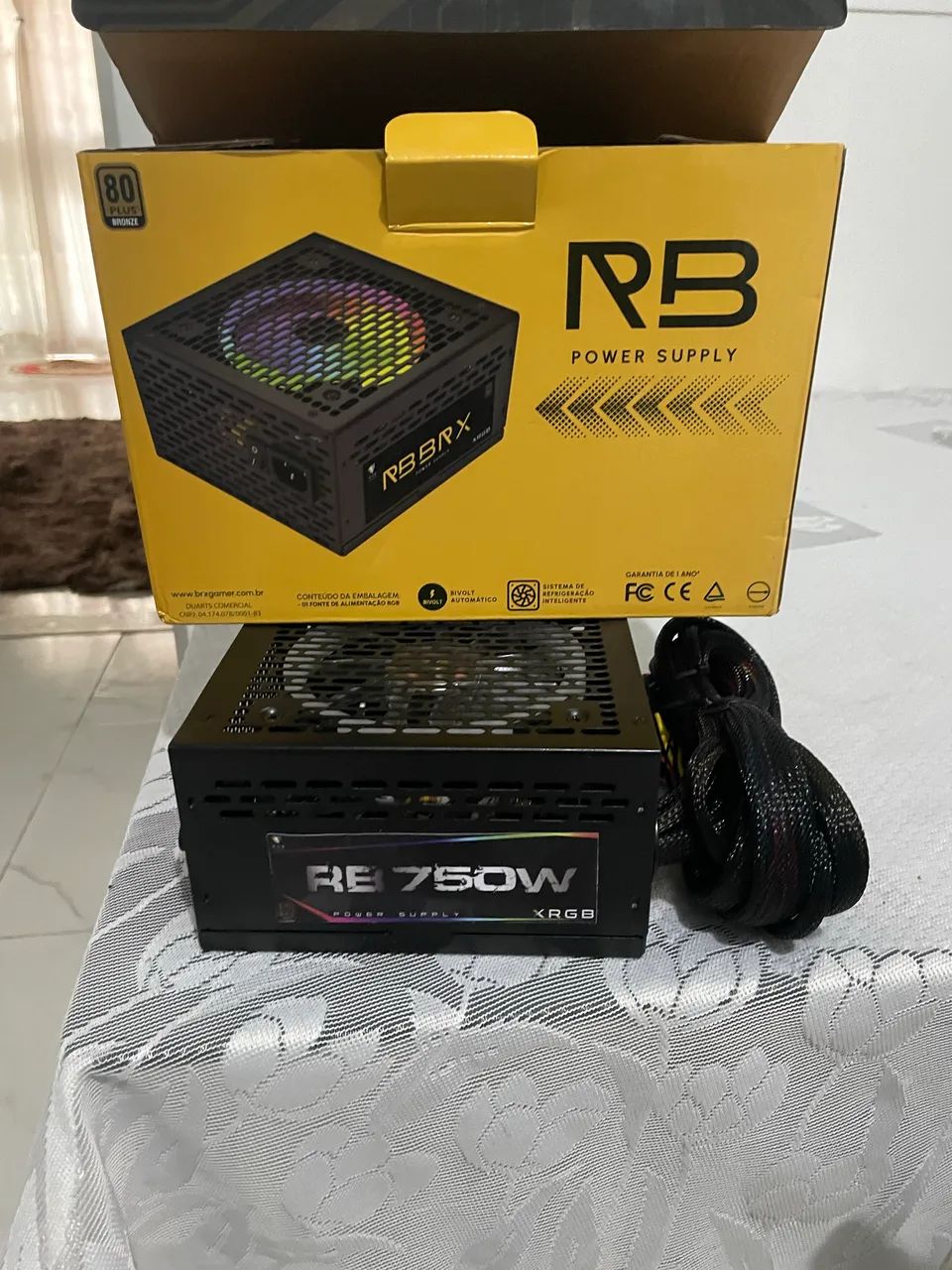 Fonte RB 750w plus bronze + pfc ativo (NOVA)