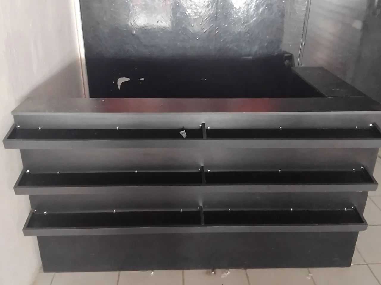 Balcão de recepção e amostragem