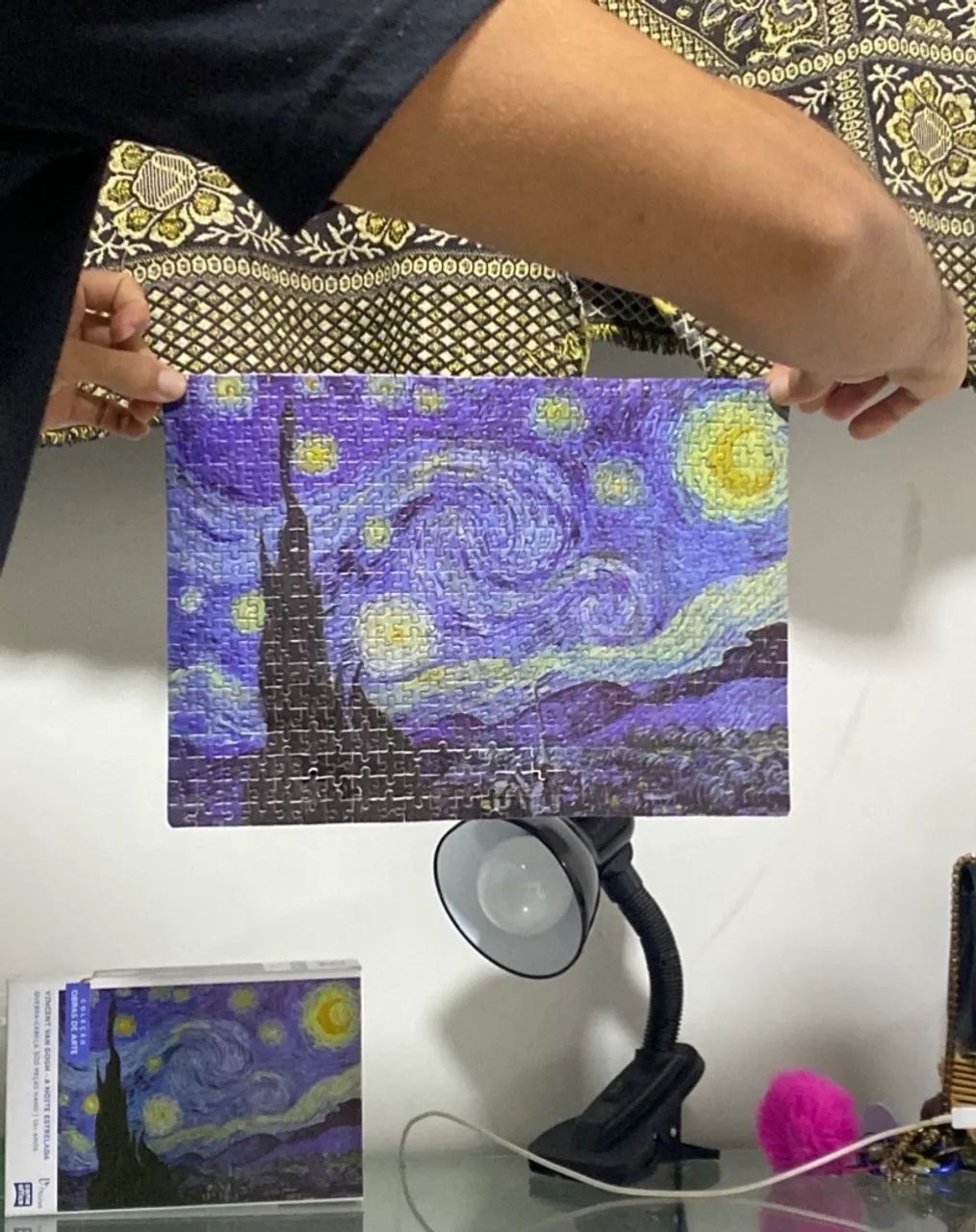 Quebra-cabeça A noite estrelada - Vincent Van Gogh - Foto 3