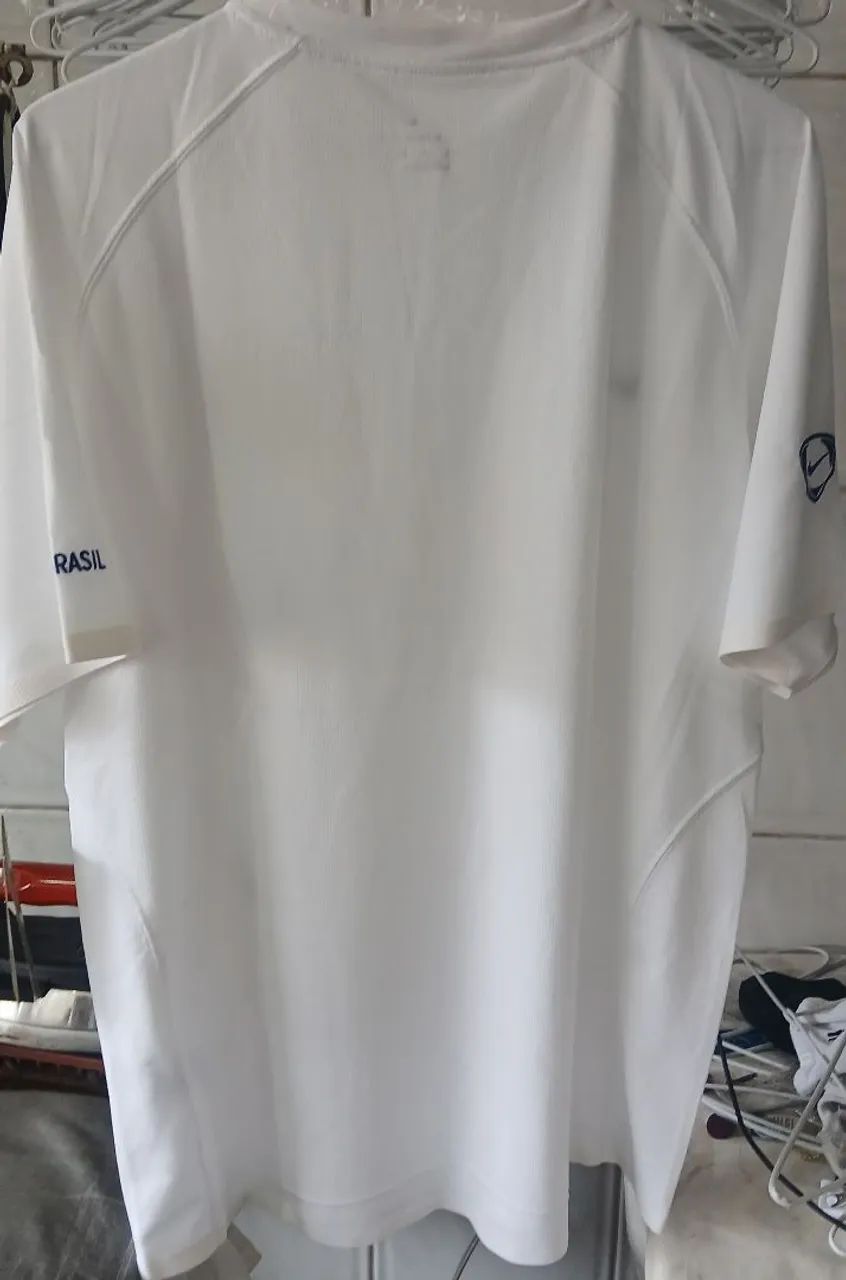 Camisa Treino Brasil Nike Copa 2006 Alemanha Branca Nova Tam. G Frete Gratis - Foto 4