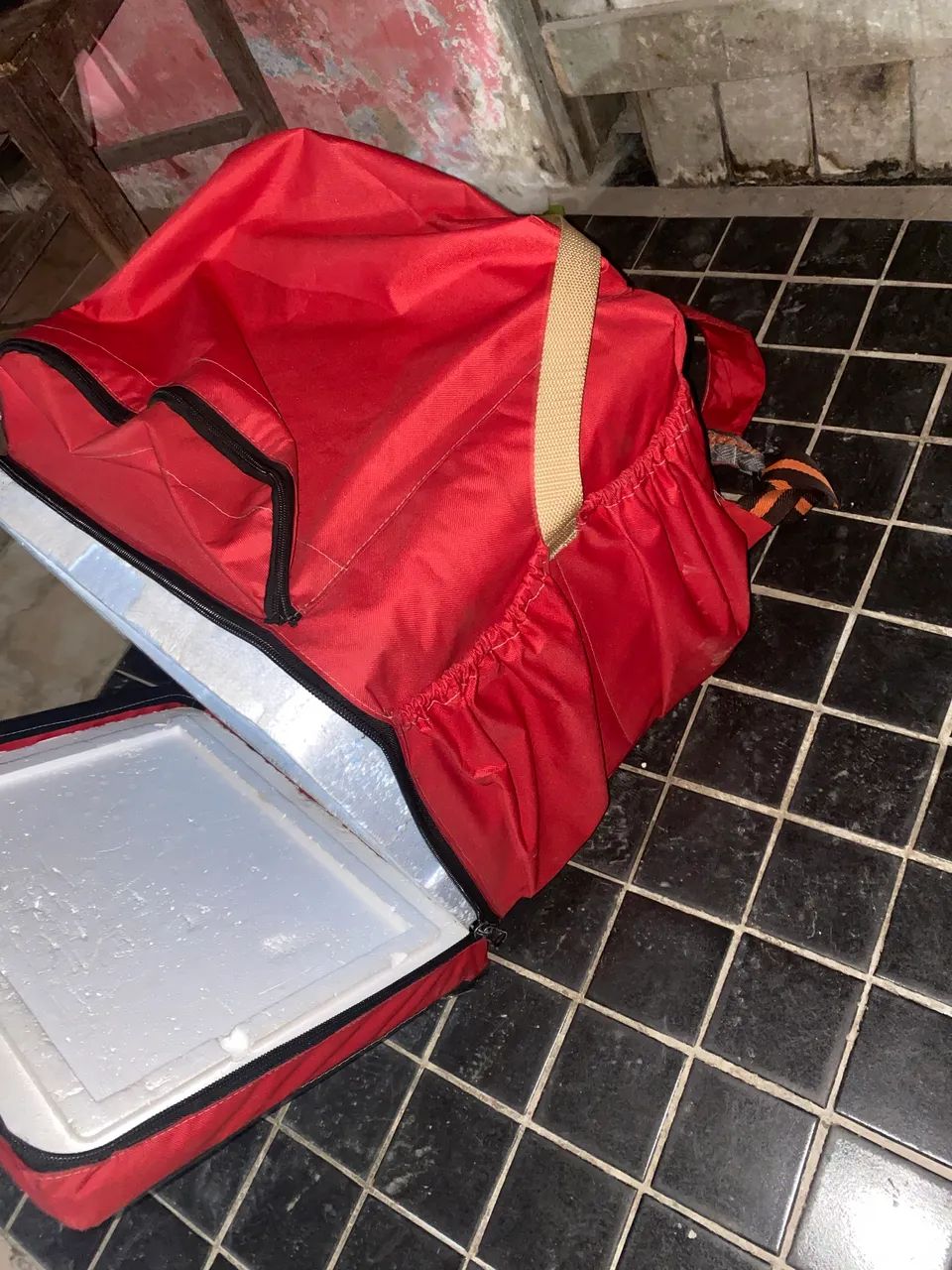Mochila Bag Delivery De Pizza E Lanches Com Isopor 20L - Foto 4