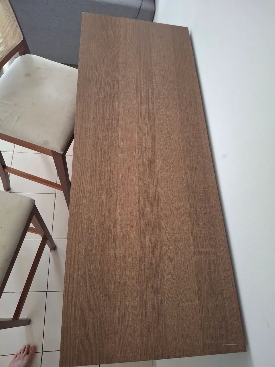 Bancada + banquetas de madeira com renda - Foto 2