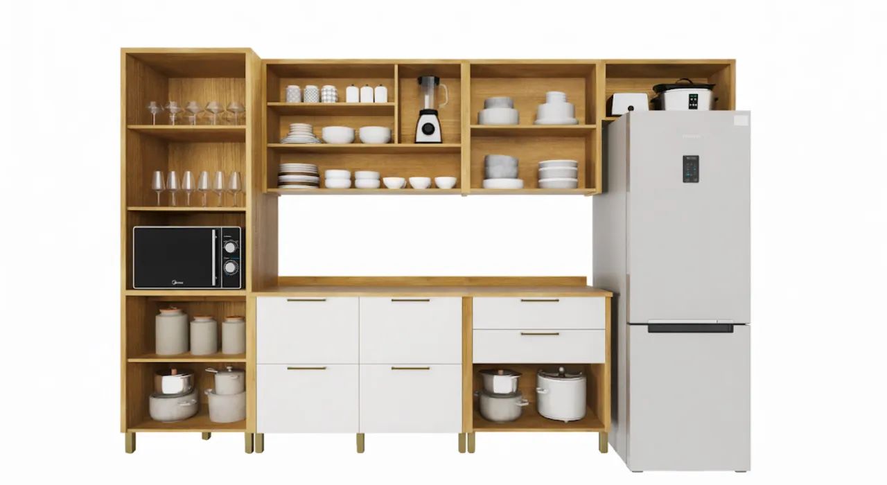 Cozinha Completa Firenze 3,53 m em MDF - Foto 3