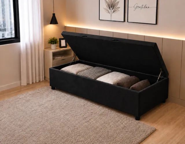 Cama Box Baú Max Solteiro 88x188x41 - Foto 3