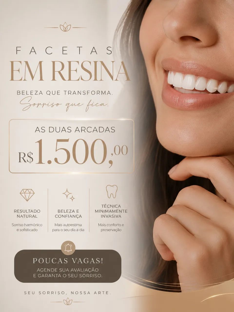 Facetas em resina 
