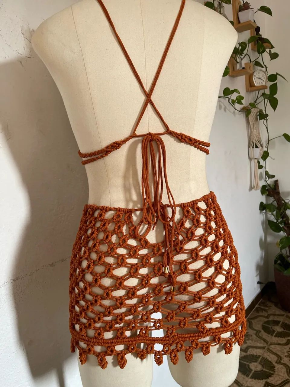 Conjunto artesanal Macramê  - Foto 3