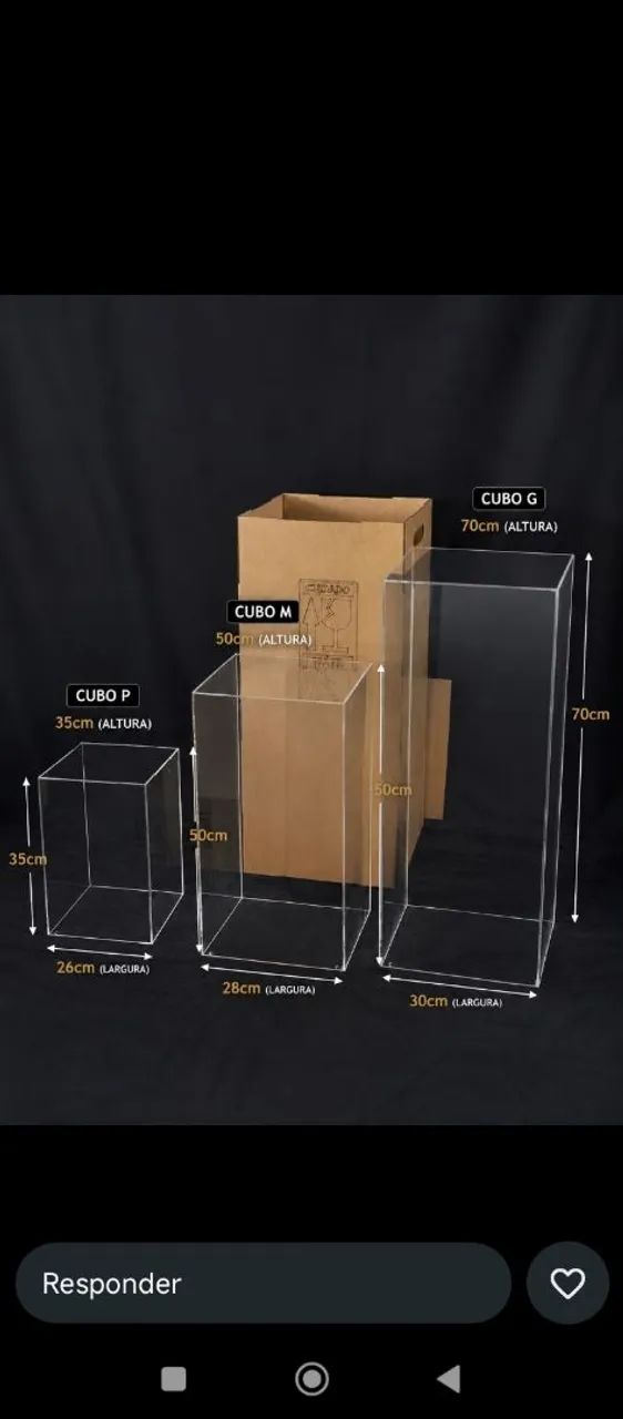 Vendo cubos de acrílico novos