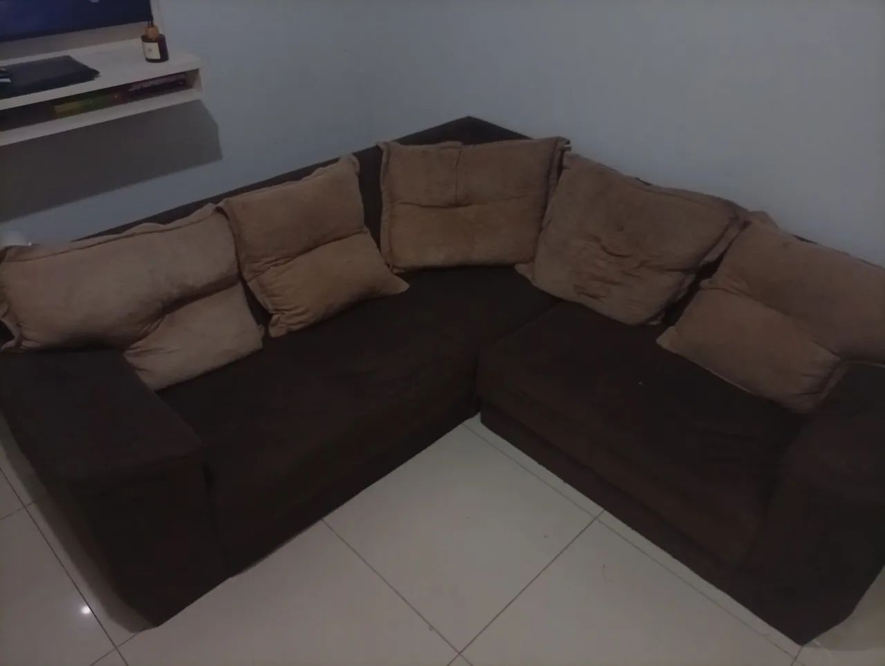 Sofá de canto 5 lugares 