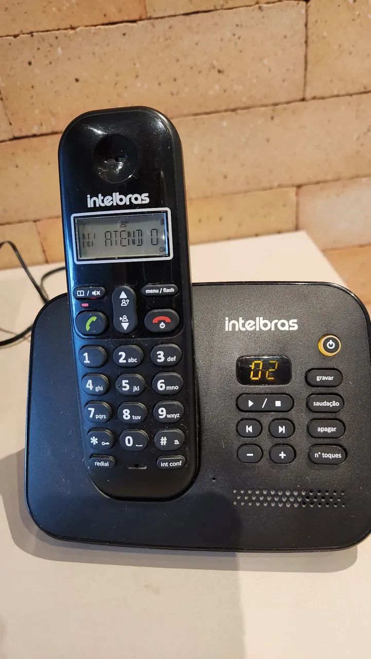 Telefone sem fio Intelbras com Secretária Eletrônica 