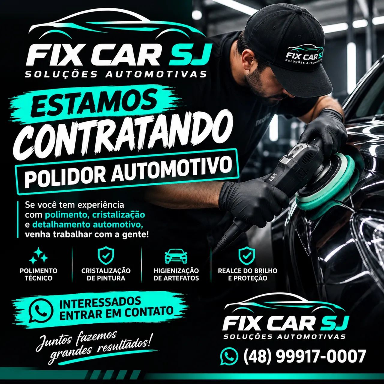 Contrata-se POLIDOR AUTOMOTIVO 