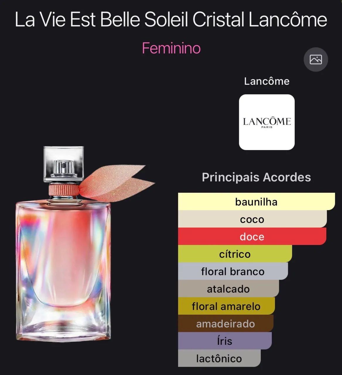 Perfume La Vie Est Belle Soleil Cristal 50ml - Foto 3