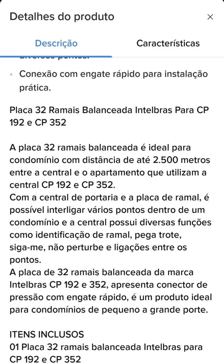 Placa Ramal Central Intelbras CP 192/352 Balanceda  - Foto 3