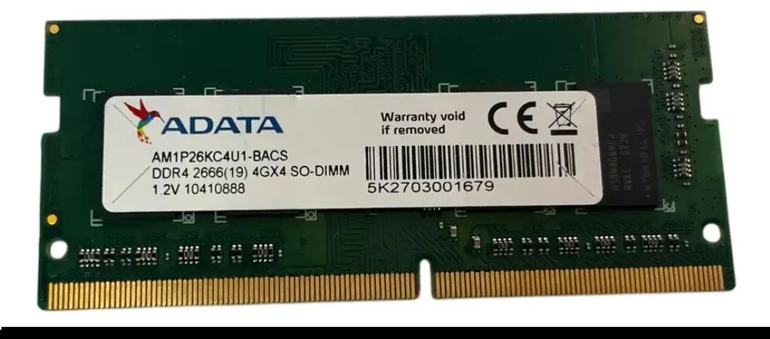Adata memória ram 4gb 2666mhz ddr4 notebook