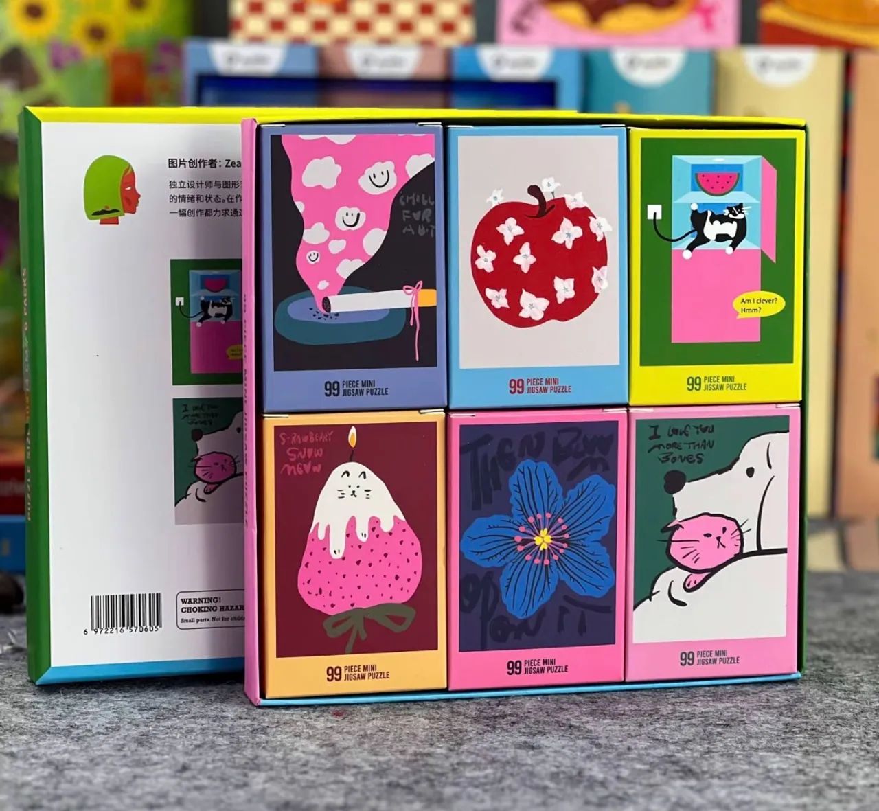 Quebra cabeça importado Puffinkids 6 caixas 