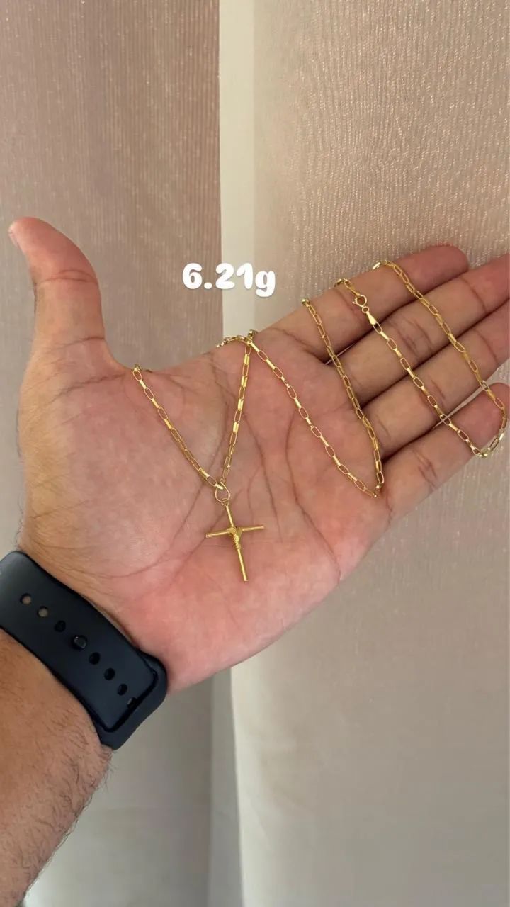Vendo cordão em ouro 18k 65 centímetros 
