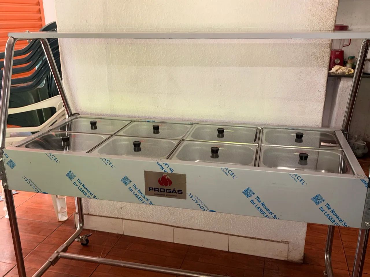 Rechaud Elétrico Progás Com 8 Cubas e Tampas de Vidro - Foto 2