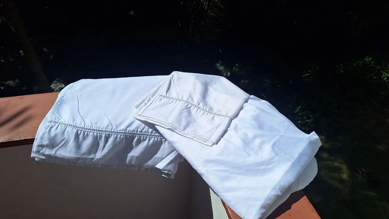 Jogo de lençol branco solteiro  - Foto 2