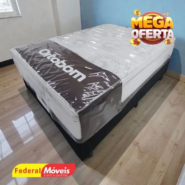 Cama Box Colchão e Base Exclusive Gel Casal 1,38m - Promoção Imperdível!